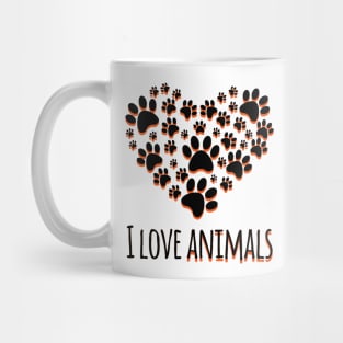 I love Animals fun T-Shirt Mug